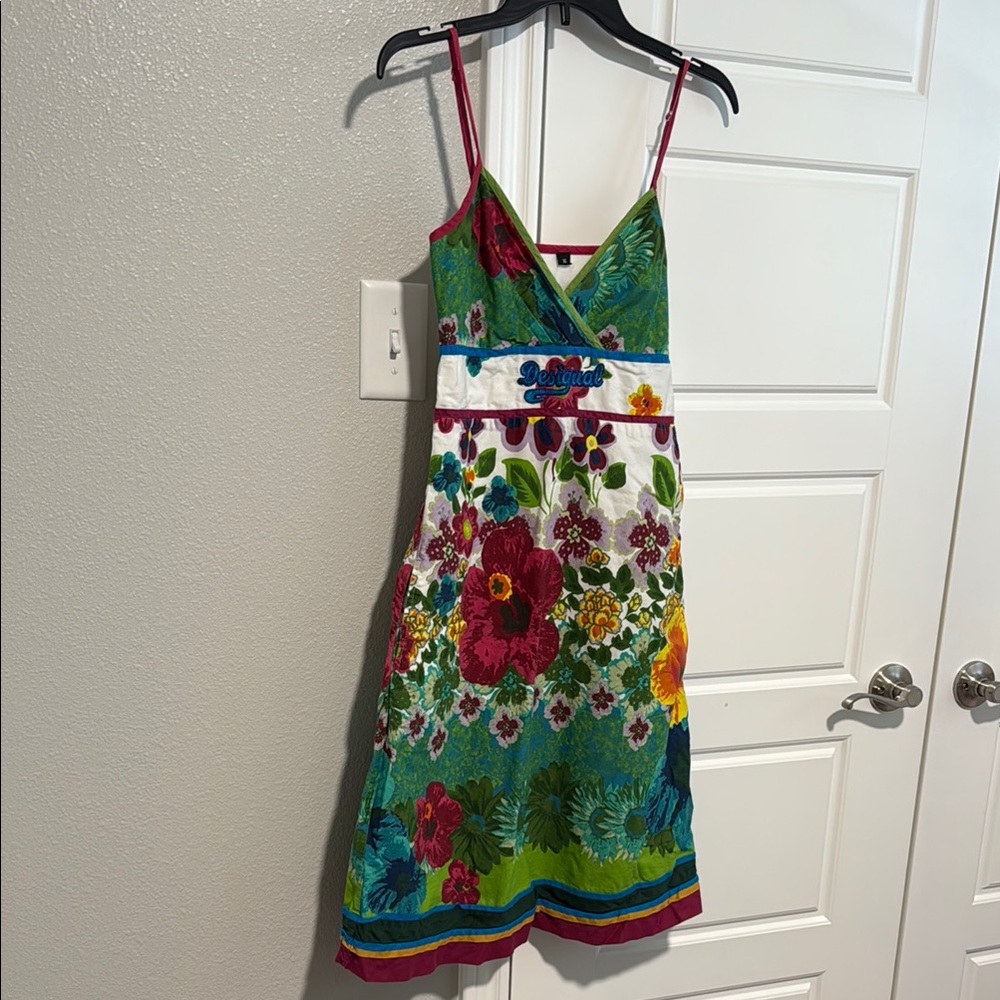 Desigual Red and White Spaghetti Strap Sundress